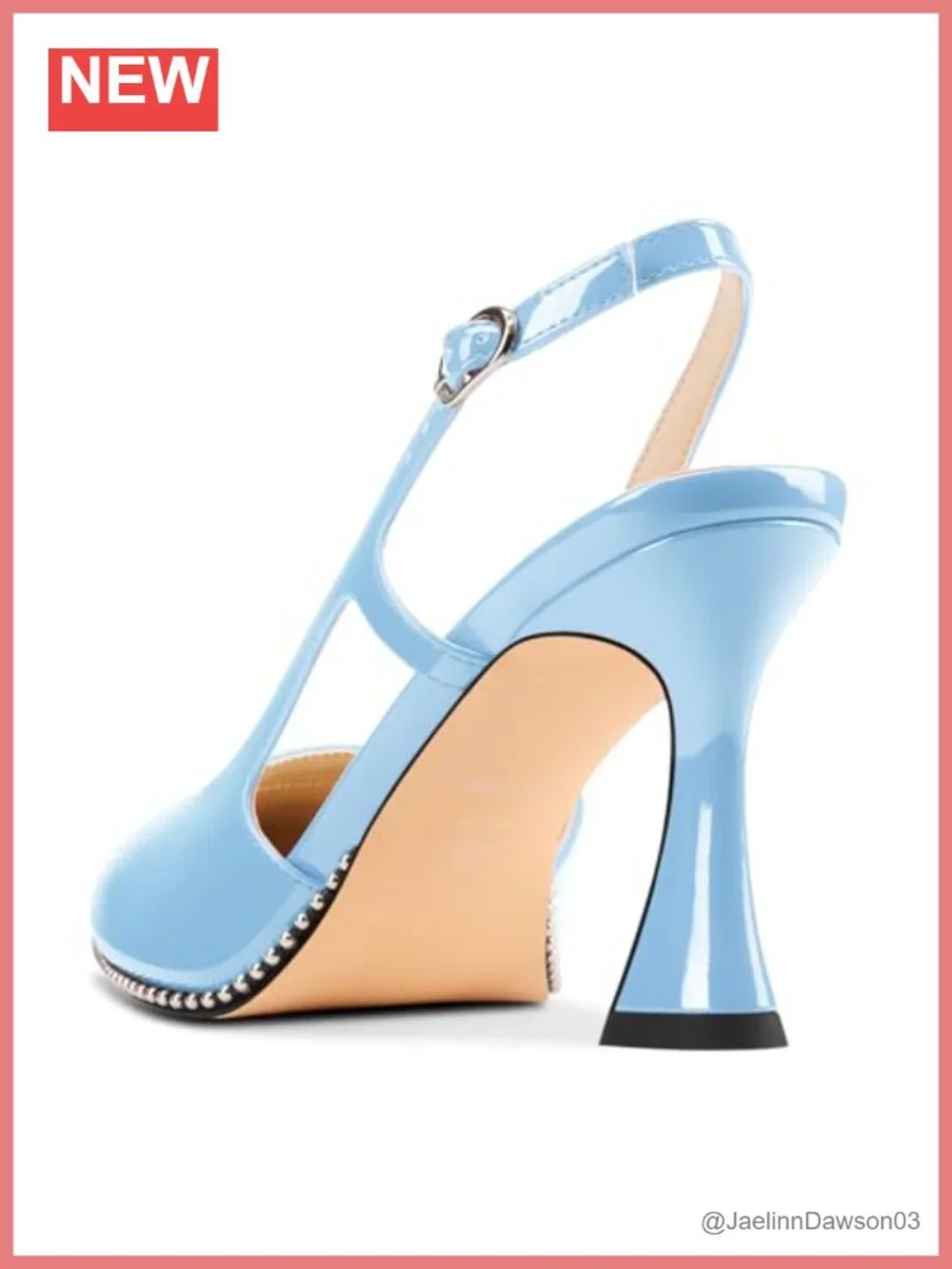 Slingback Chunky High Heels 3.5